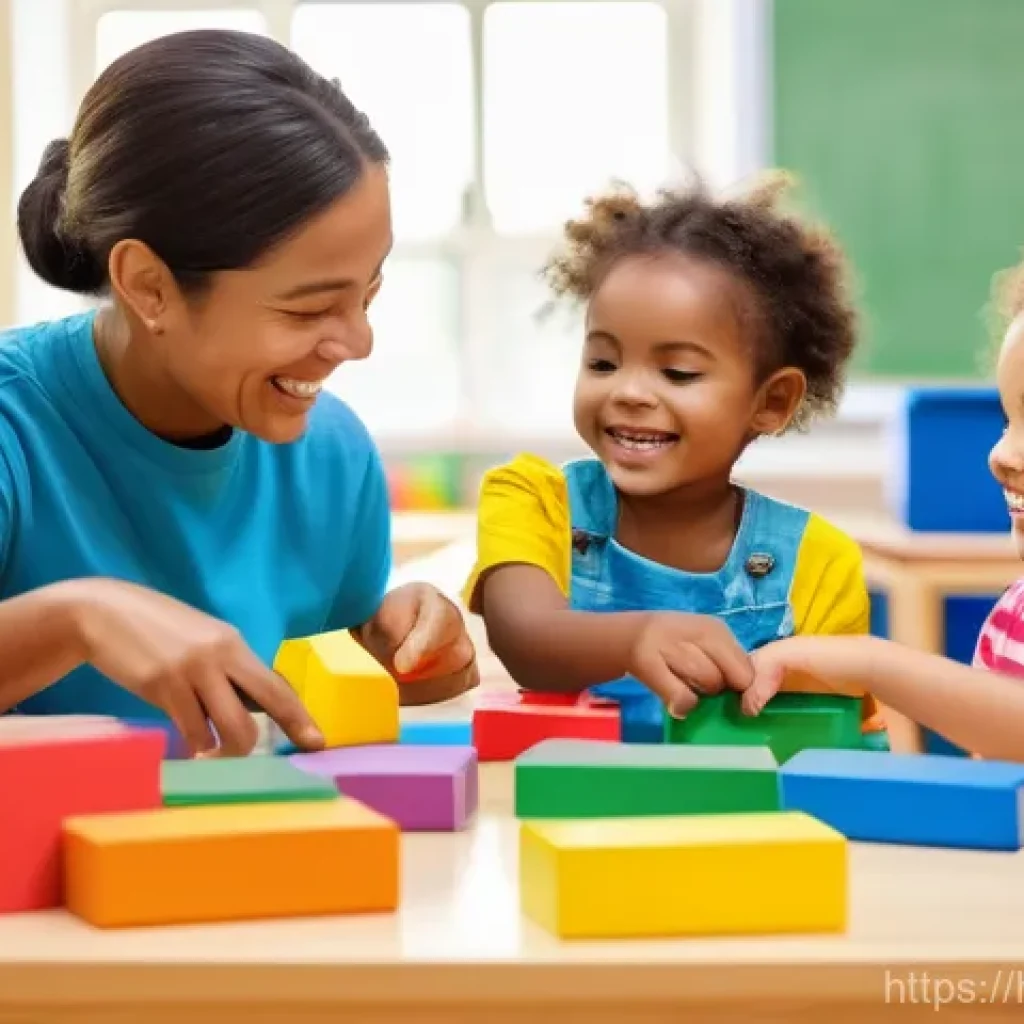 유아교육지도사 수업 계획서 작성 가이드 - **Prompt:** A group of diverse preschoolers, aged 3-5, joyfully engaged in a vibrant, play-based lea...