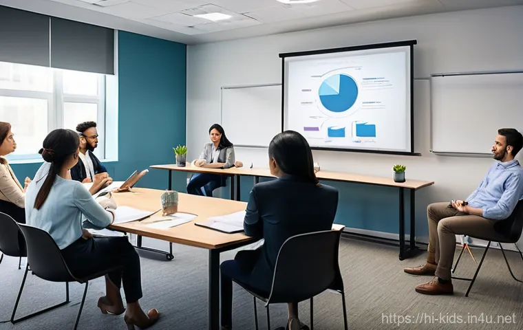 유아교육지도사로서의 직장 생활 에티켓 - **Prompt:** A female early childhood educator, dressed in a professional and modest blouse and trous...