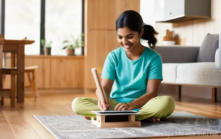 유아교육지도사 필수 온라인 학습 플랫폼 - **Prompt 1: Celebrating Online Learning and Family Balance**
    A bright, warm image showing a smil...