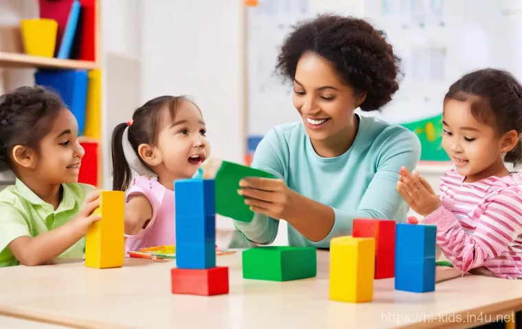 유아교육지도사 자격증 준비 시 필요한 체크리스트 - **Prompt 1: Playful Learning in a Vibrant Classroom**
    "A diverse group of cheerful children, age...