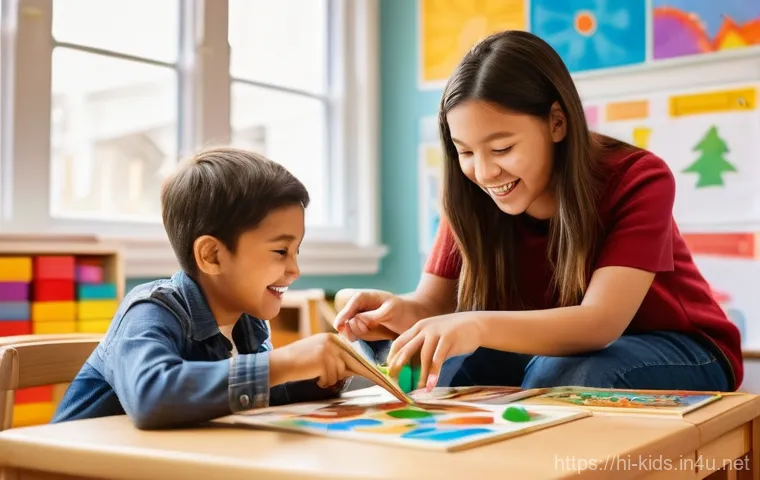 유아교육지도사로서 교육 중 평가 체계 설계 - **Prompt 1: Joyful Discovery in a Vibrant Classroom**
    "A diverse group of elementary school chil...