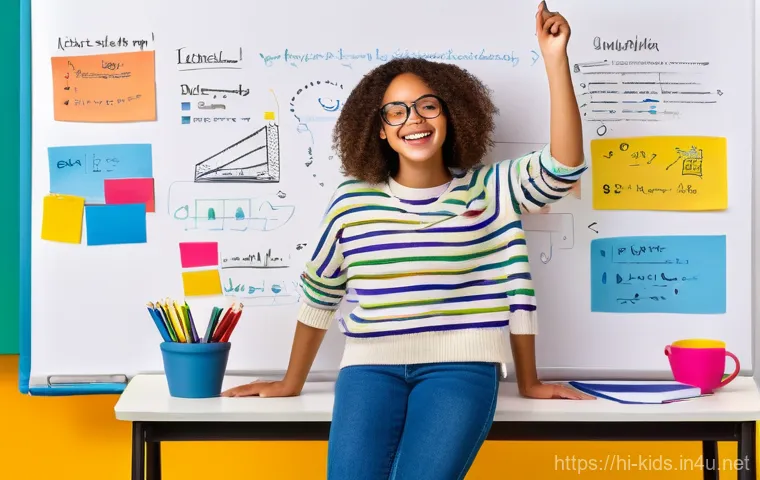 유아교육지도사 자격증 준비 시 학습 동기 유지법 - **Prompt:** A vibrant, dynamic illustration of a young adult, approximately 20-25 years old, deeply ...