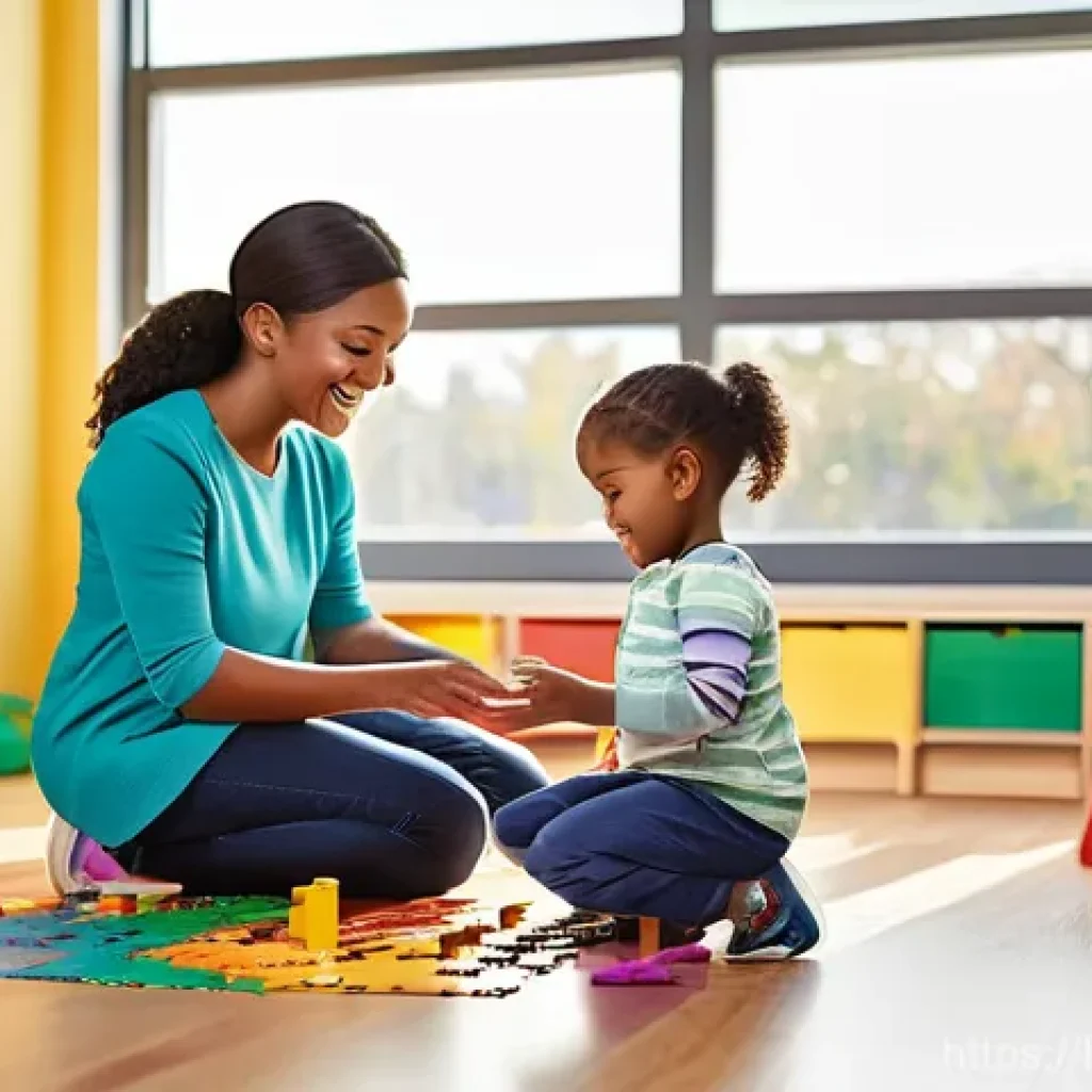 유아교육지도사로서 직무 만족도 높이는 법 - **Prompt:** A vibrant, cheerful early childhood classroom filled with a diverse group of young child...