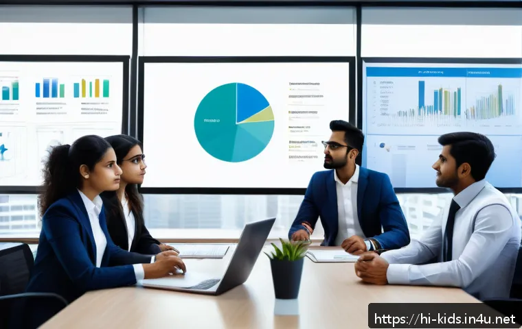 유아교육지도사로서의 직장 내 윤리적 문제 해결법 - A modern Indian office scene showing a diverse group of young professionals engaged in an open team ...