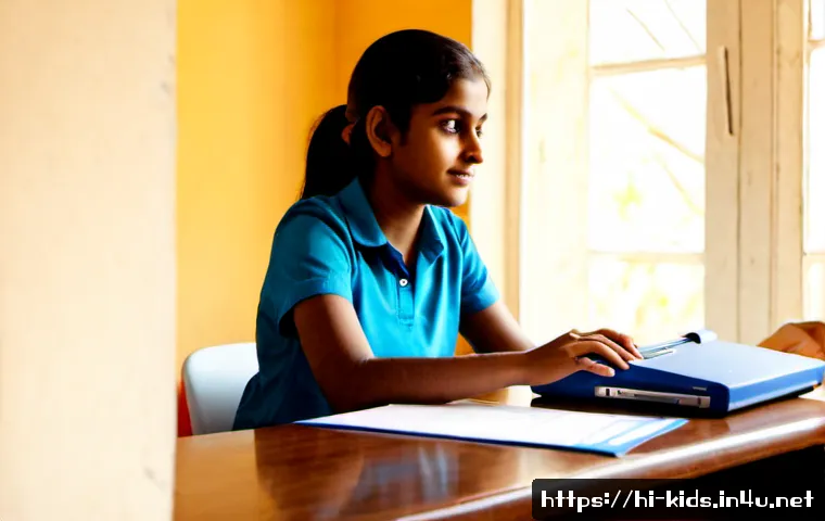 유아교육지도사 자격증 시험 후 필요한 절차 정리 - Photorealistic Indian early childhood education graduate at a tidy home desk, carefully organizing b...