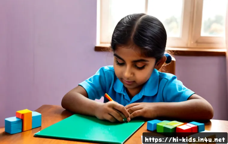 Home 17 유아교육지도사 필기와 실기의 연계 학습법 - Photorealistic Indian early childhood education trainee at a tidy wooden desk, reviewing illustrated...
